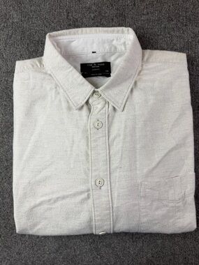 Rag & Bone Slim Fit Men 100% Cotton Long Sleeve Flannel Button Down Shirt Sz XXL